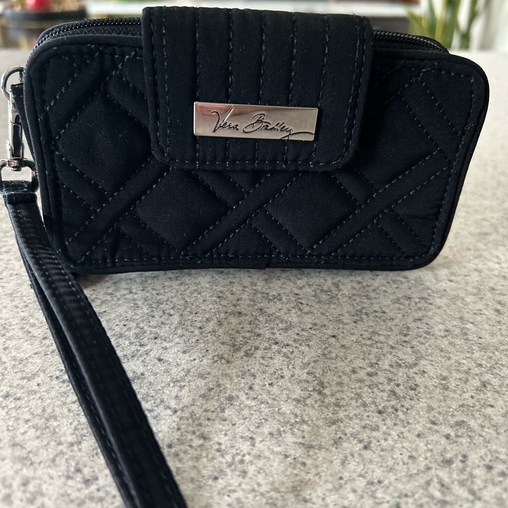 Vera Bradley Black Quilted All-In-One Wristlet